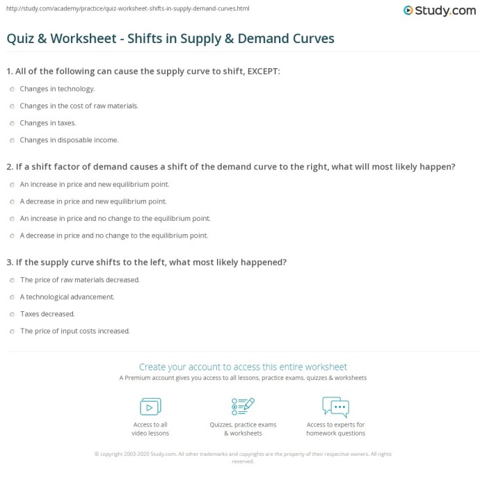 Shifting supply and demand worksheet